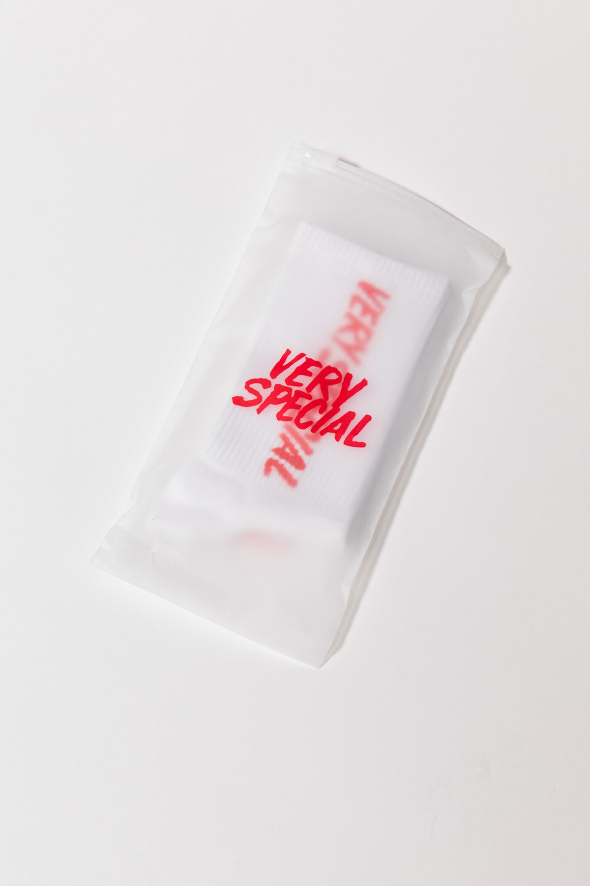 White Very Special Logo Sock