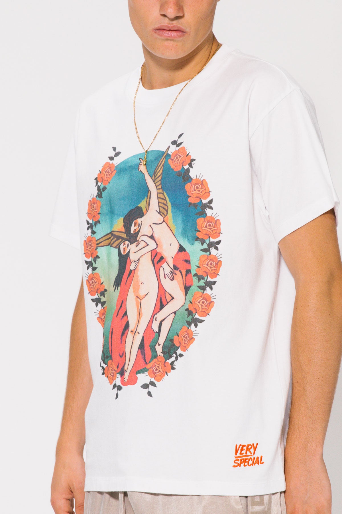 Vintage White Guardian Angel Boxy Tee