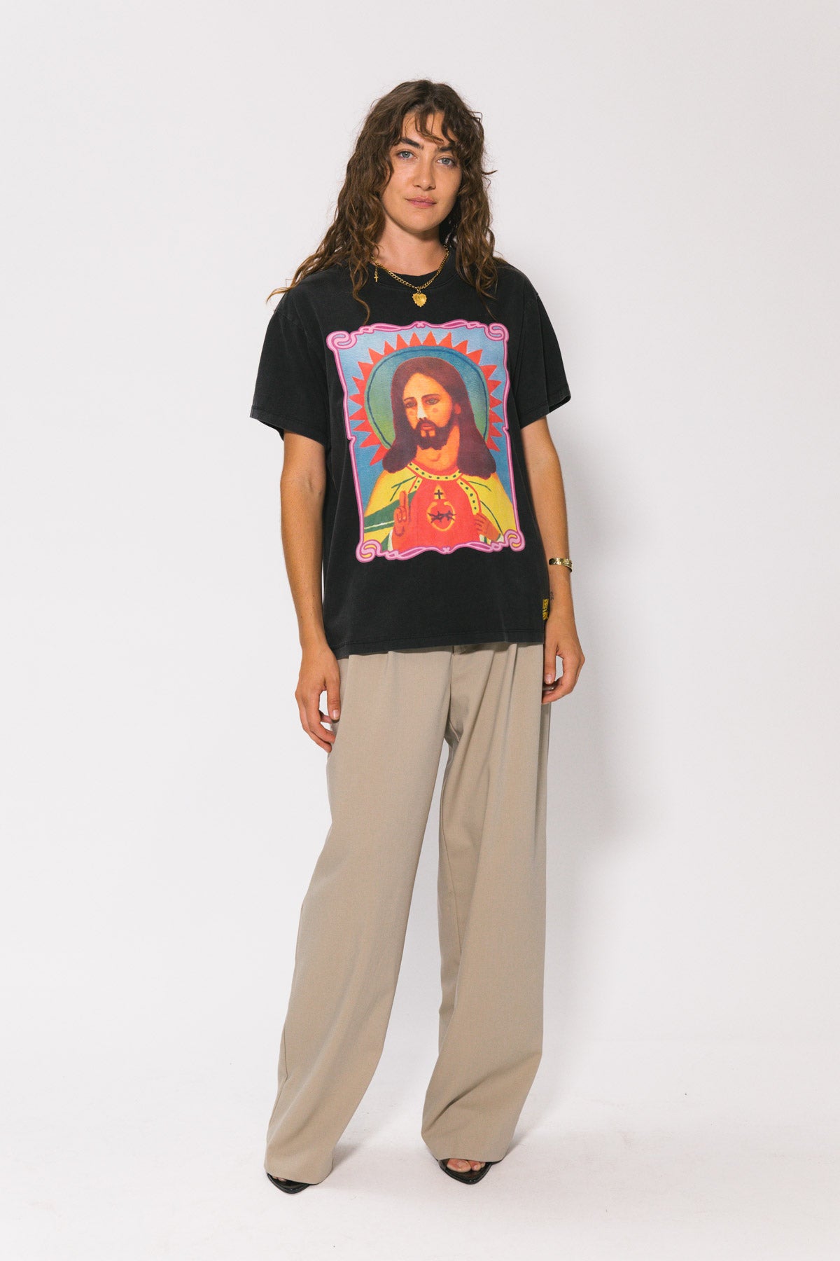Black Saving Grace Boxy Tee