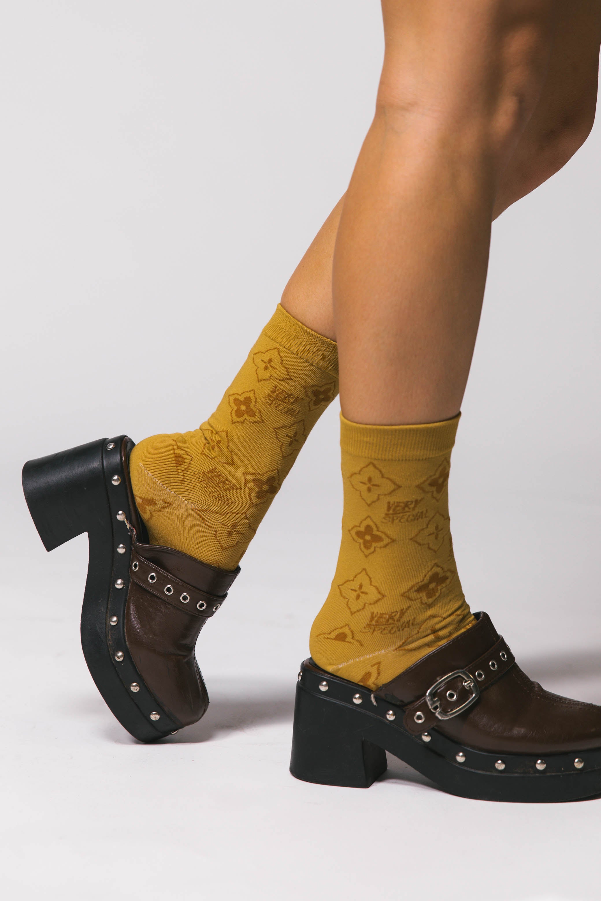Brown SVS Monogram Sock