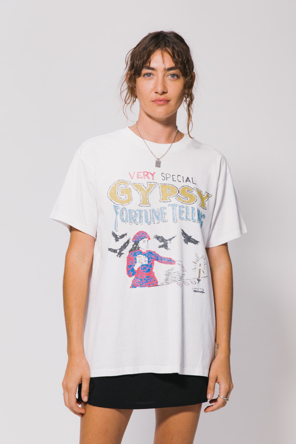 White Fortune Teller Vintage Tee