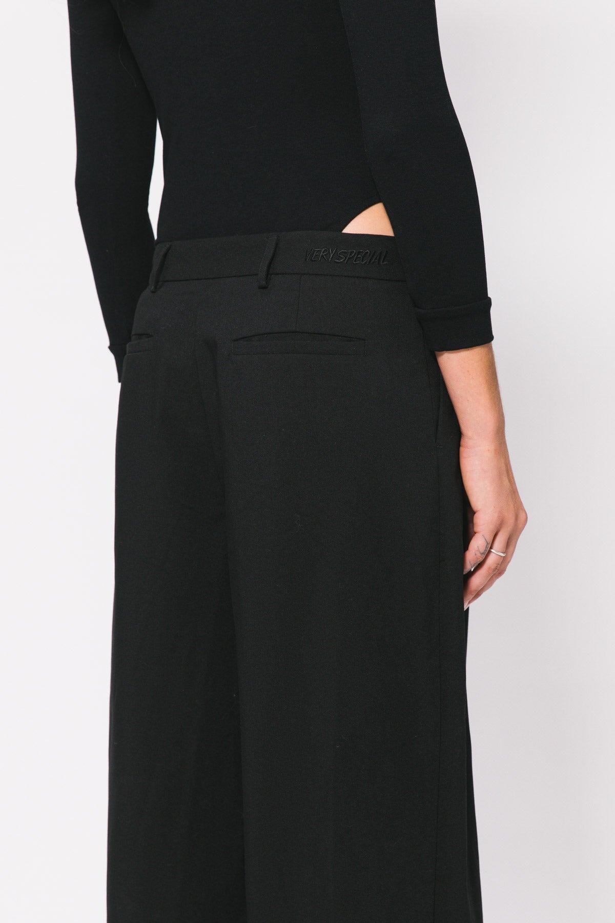 Black Westwood Pleated Pant
