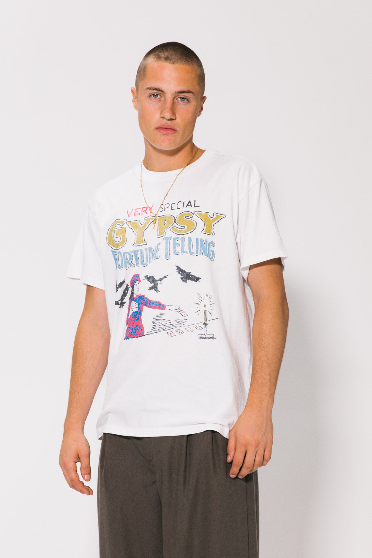White Fortune Teller Vintage Tee
