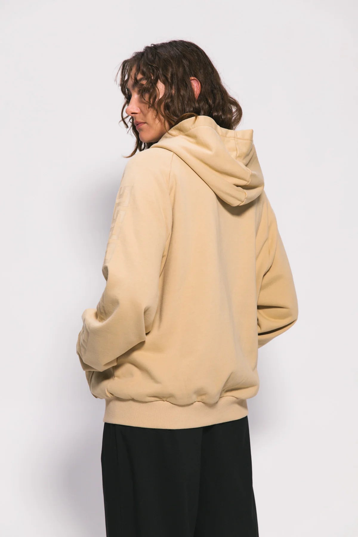 Beige Geo Hoodie Track Suit