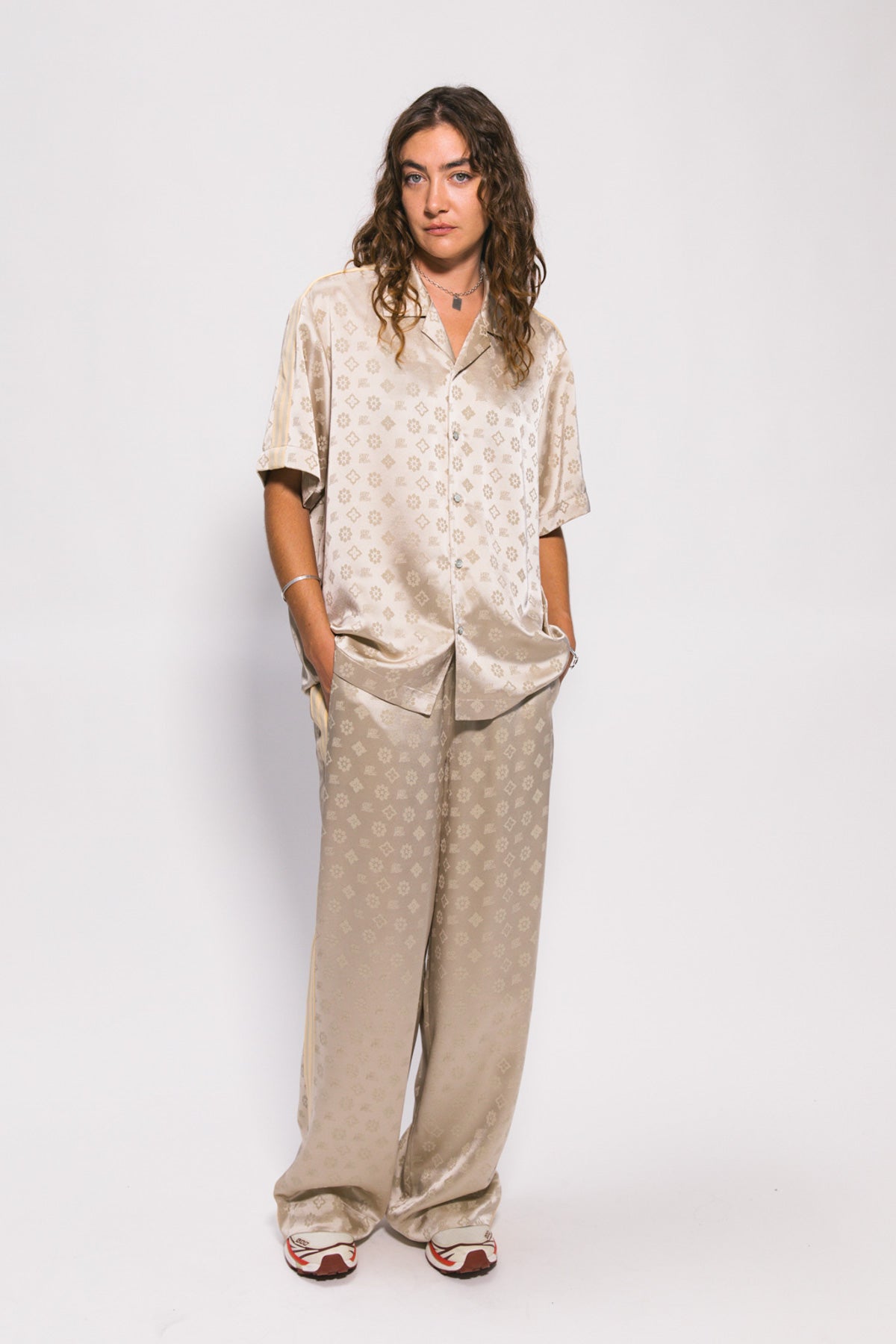 "Jacquard" Satin Resort Shirt