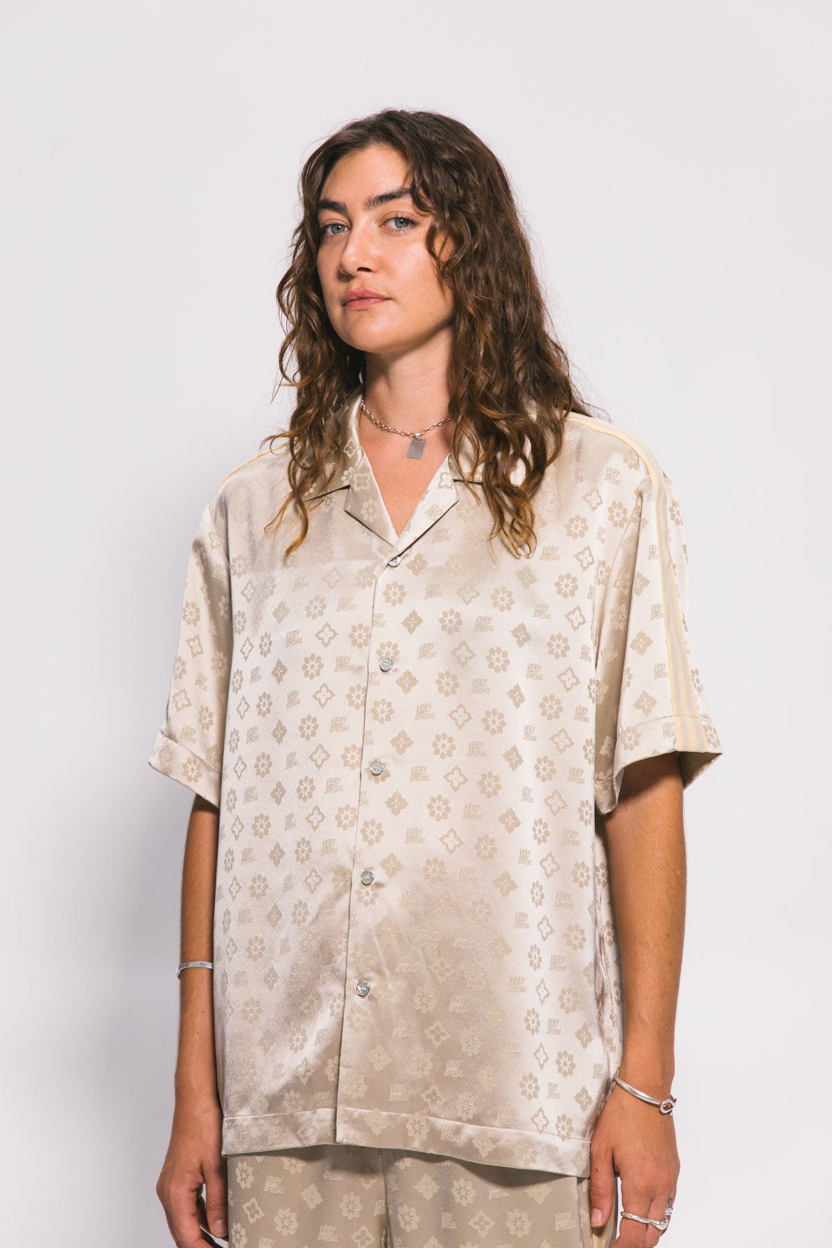 "Jacquard" Satin Resort Shirt