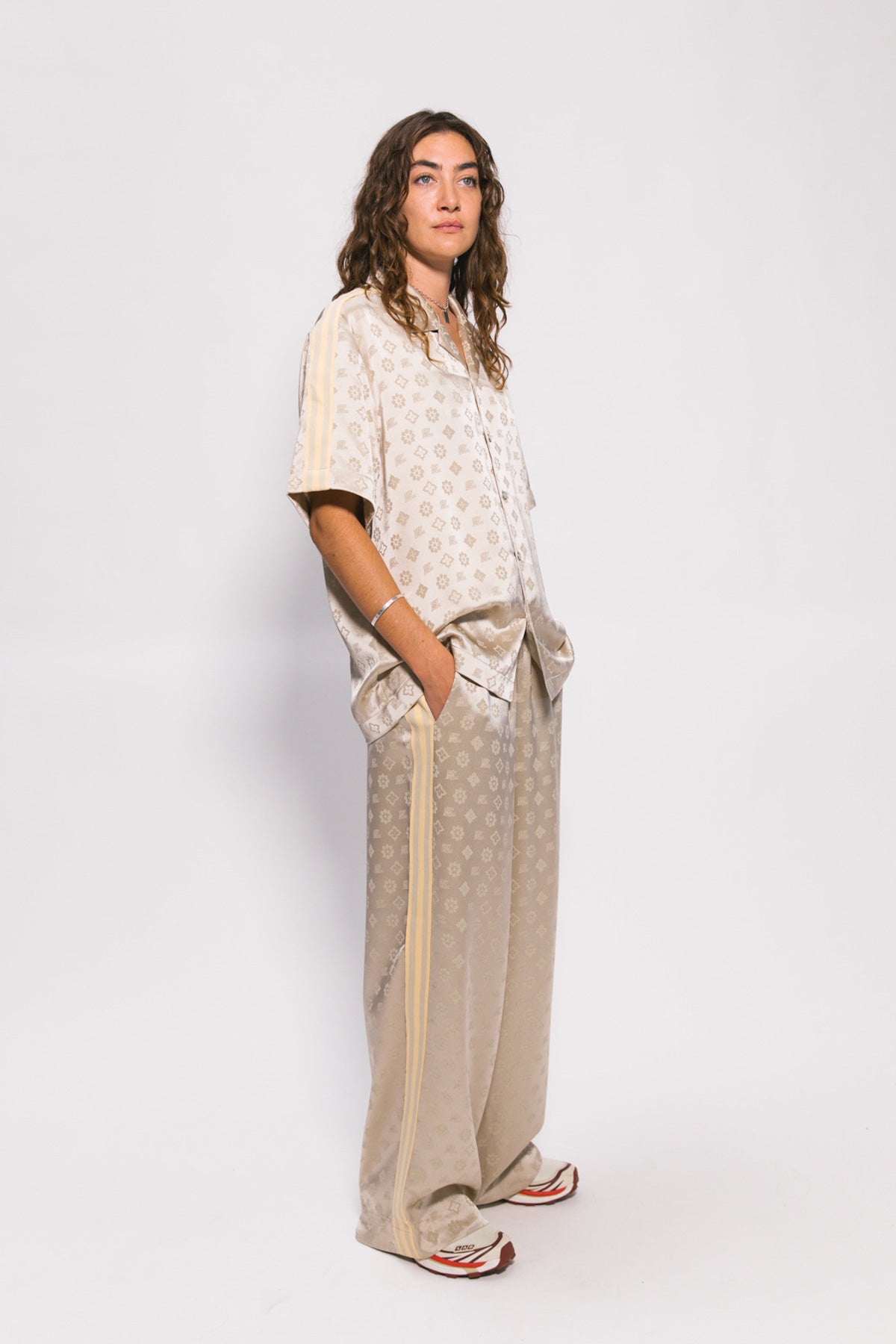 "Jacquard" Satin Resort Shirt