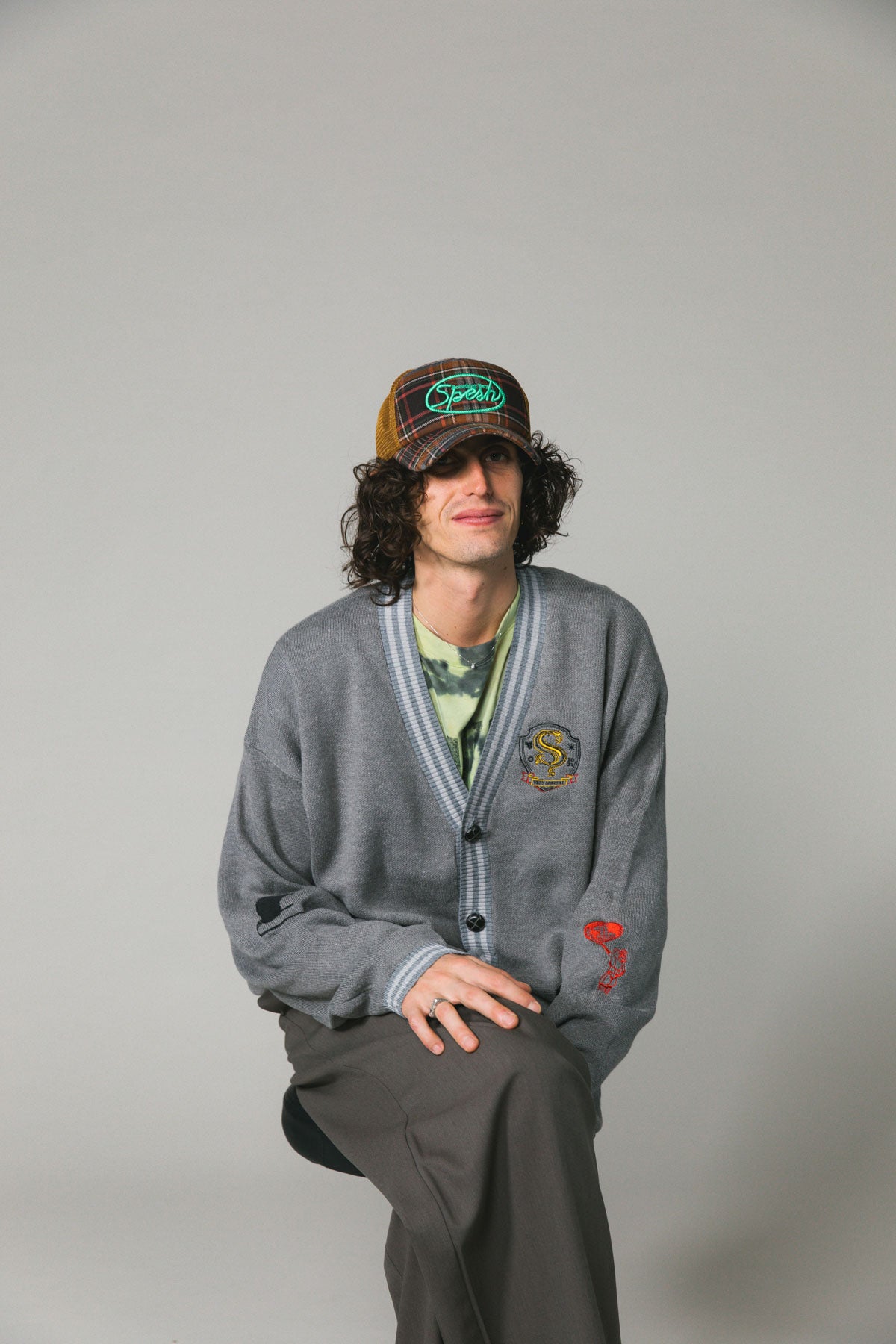 Brown Spesh Plaid Trucker