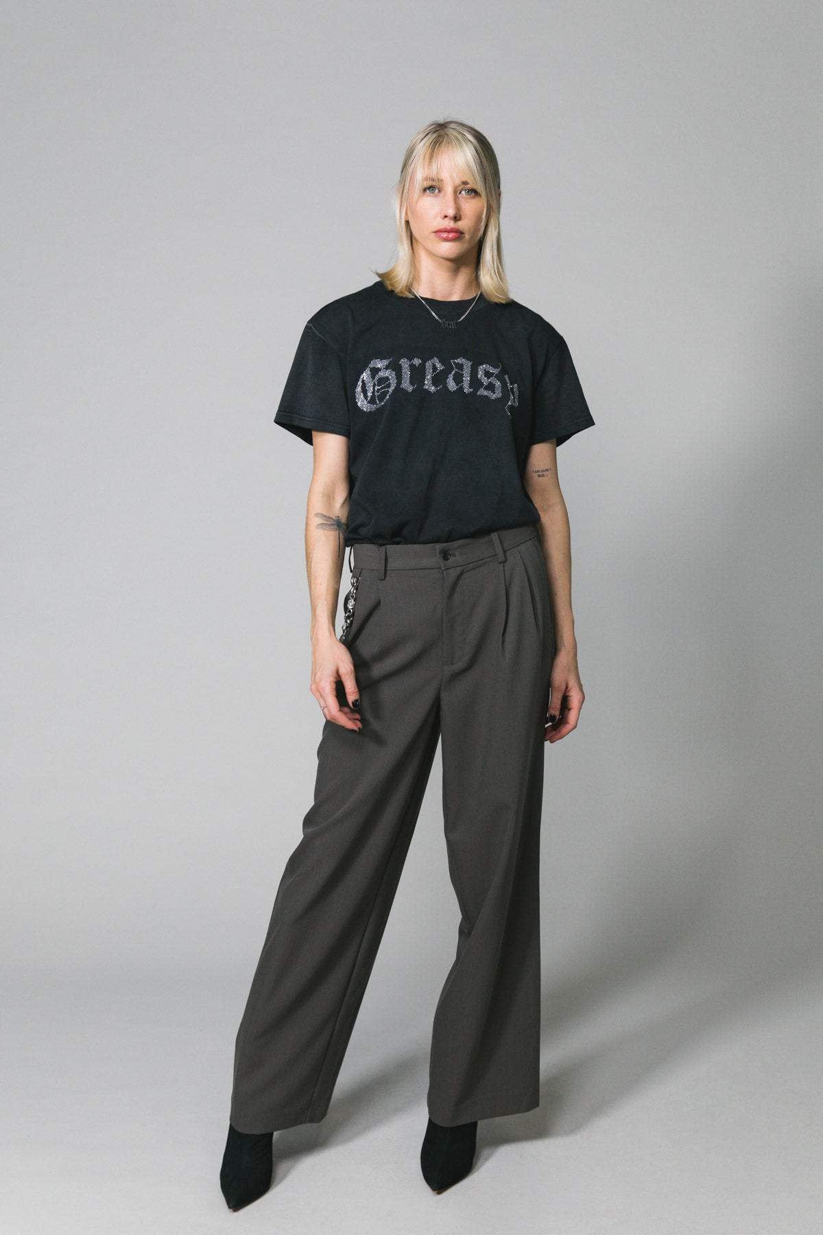 Vintage Black Greasy Boxy Tee