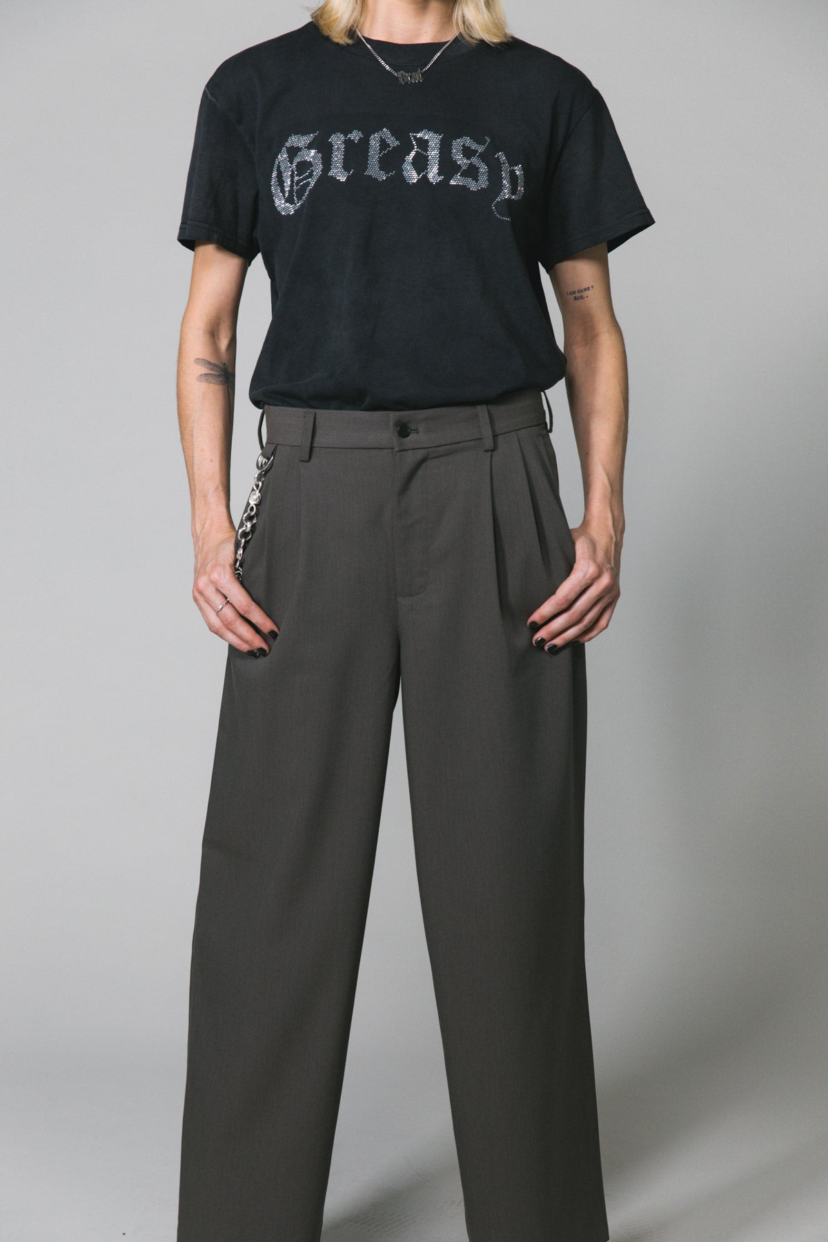 Vintage Black Greasy Boxy Tee
