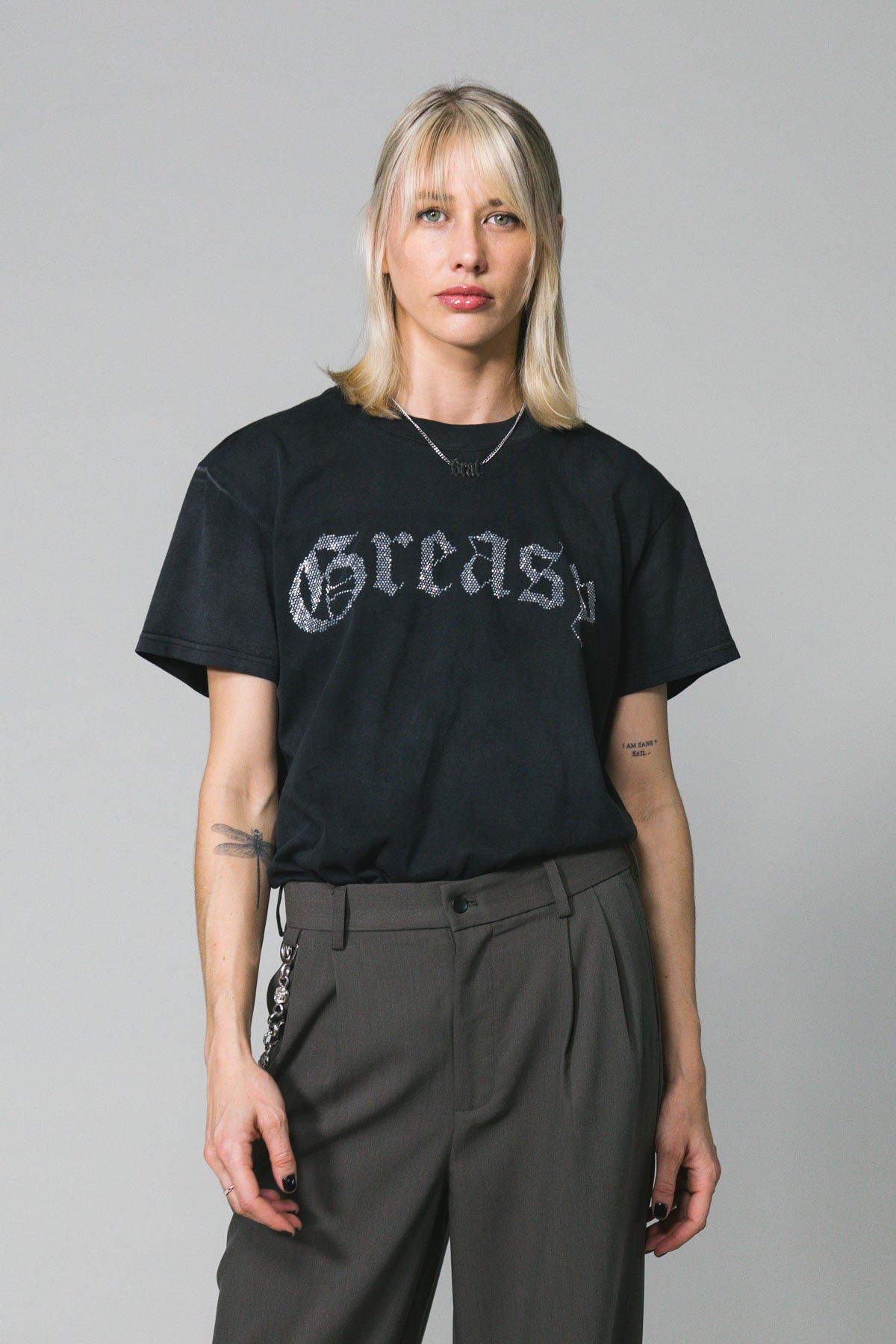 Vintage Black Greasy Boxy Tee
