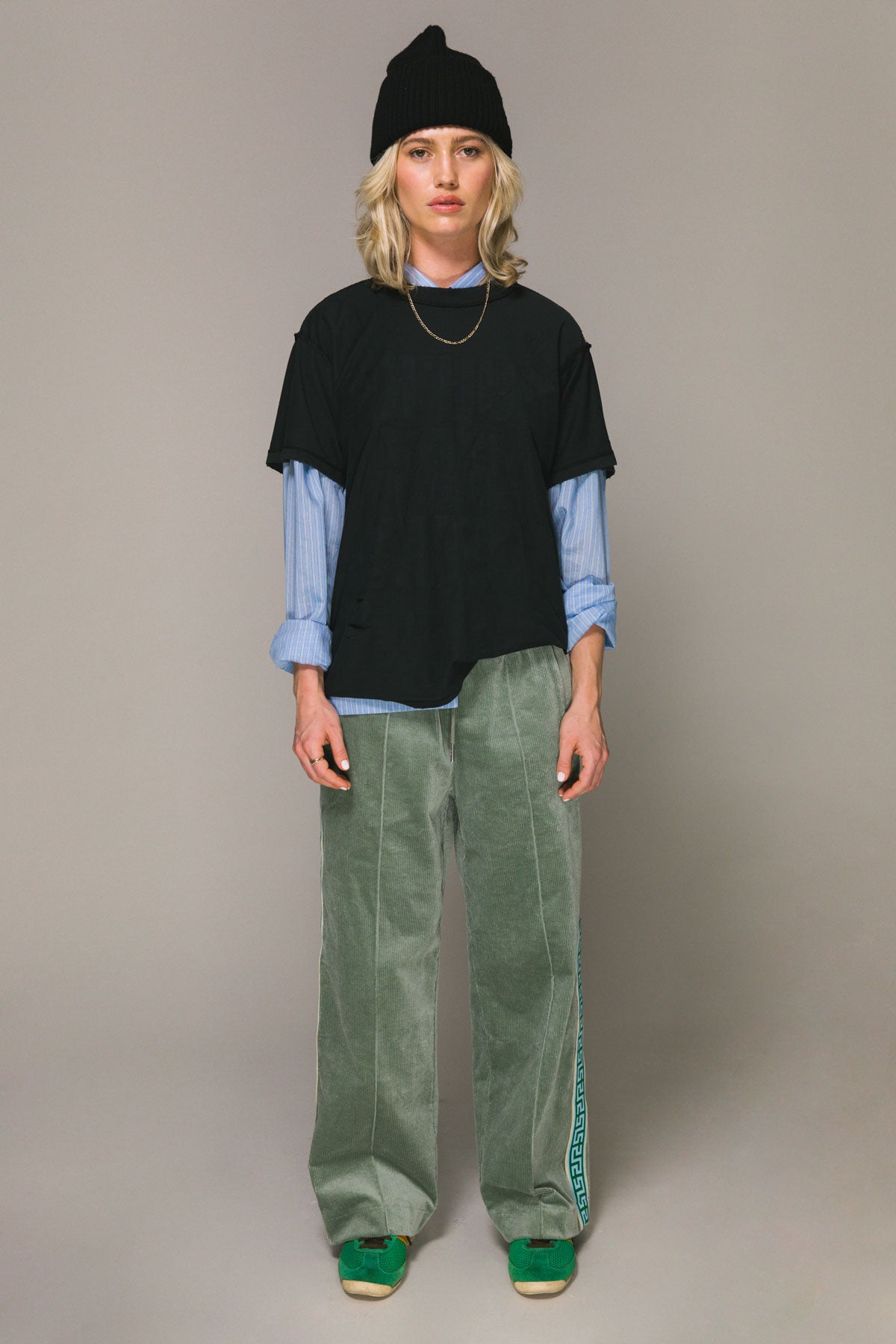 Blue Stripe LS Work Shirt