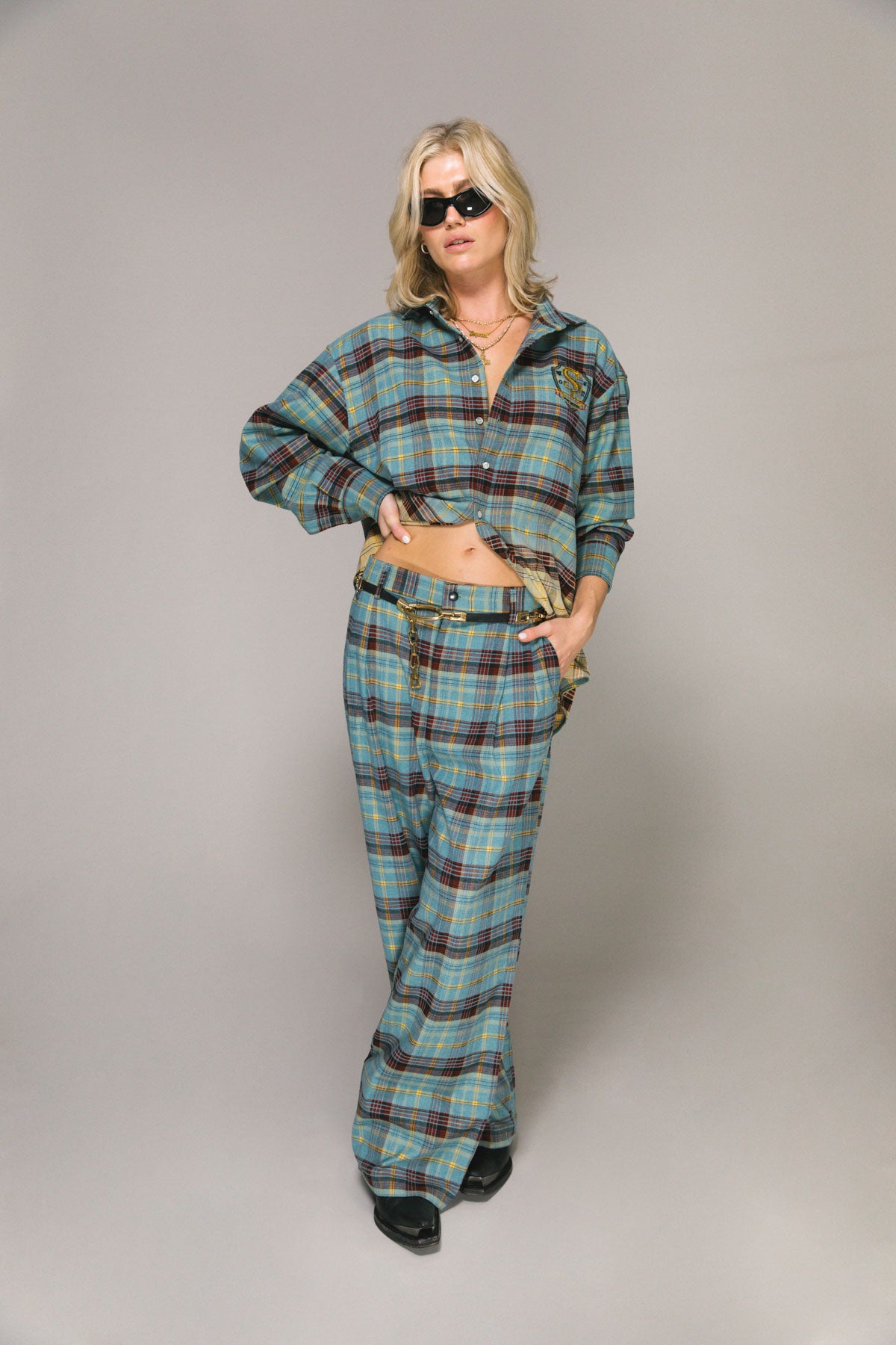 Blue Plaid LS Graff Shirt