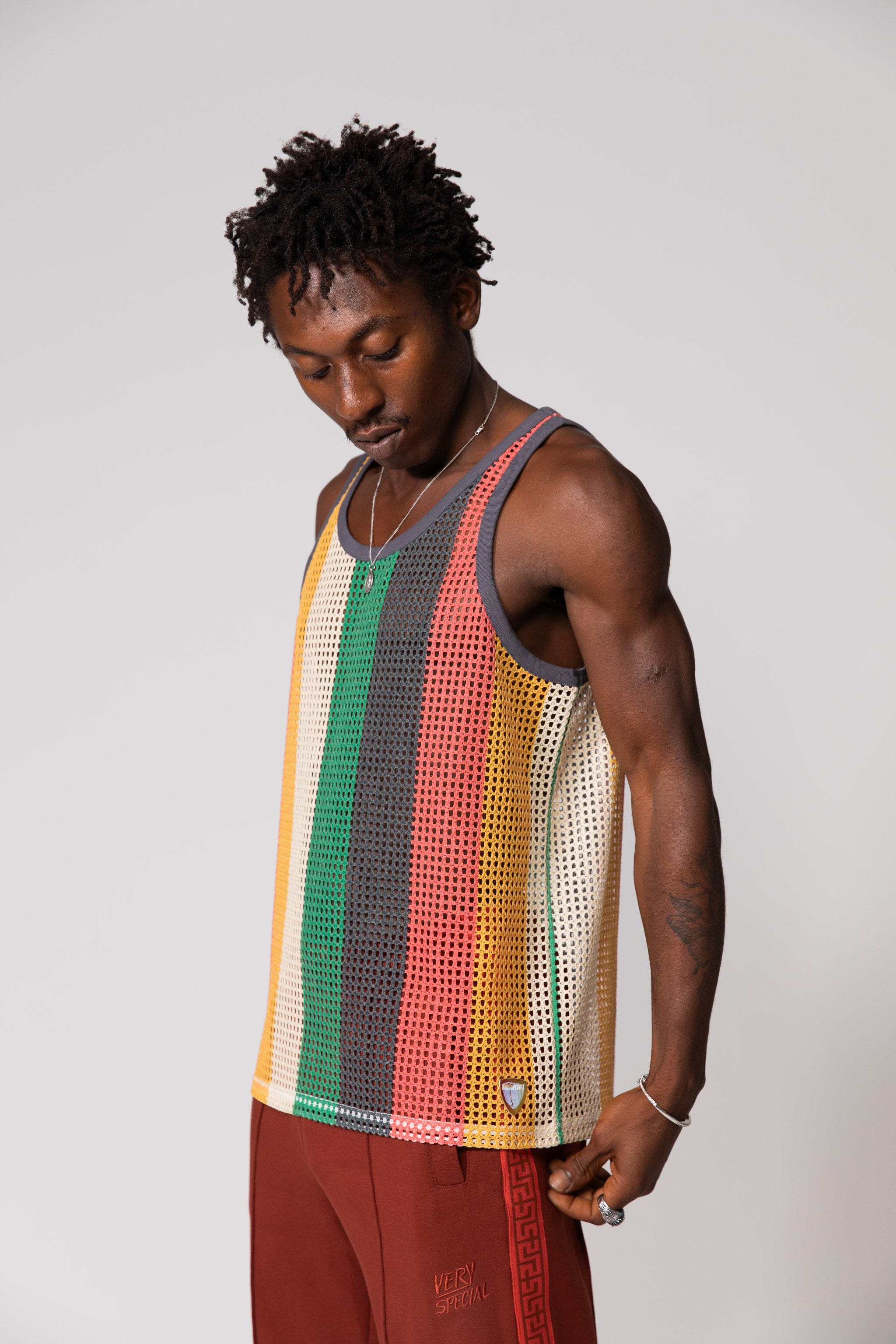 Stripe Island Net Mesh Tank