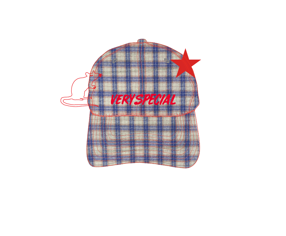 SVS0654PR red Check Rat Trucker CAD
