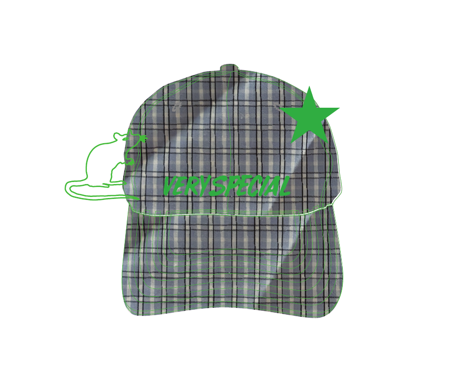 SVS0655BG green Check Rat Trucker CAD