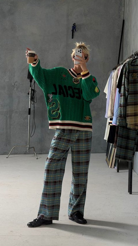 Blue Plaid Westwood Pleated Pants