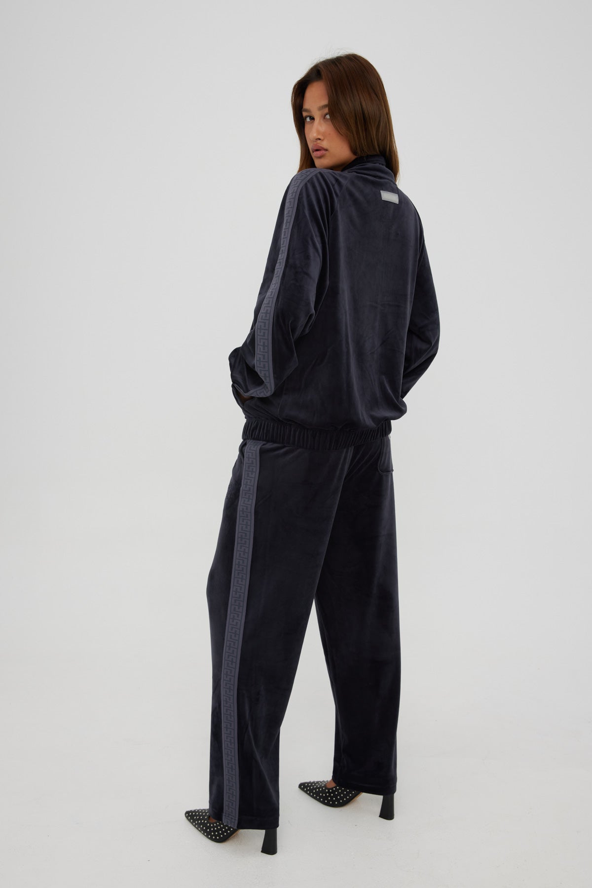 Steel Velour "Geo Track Pants