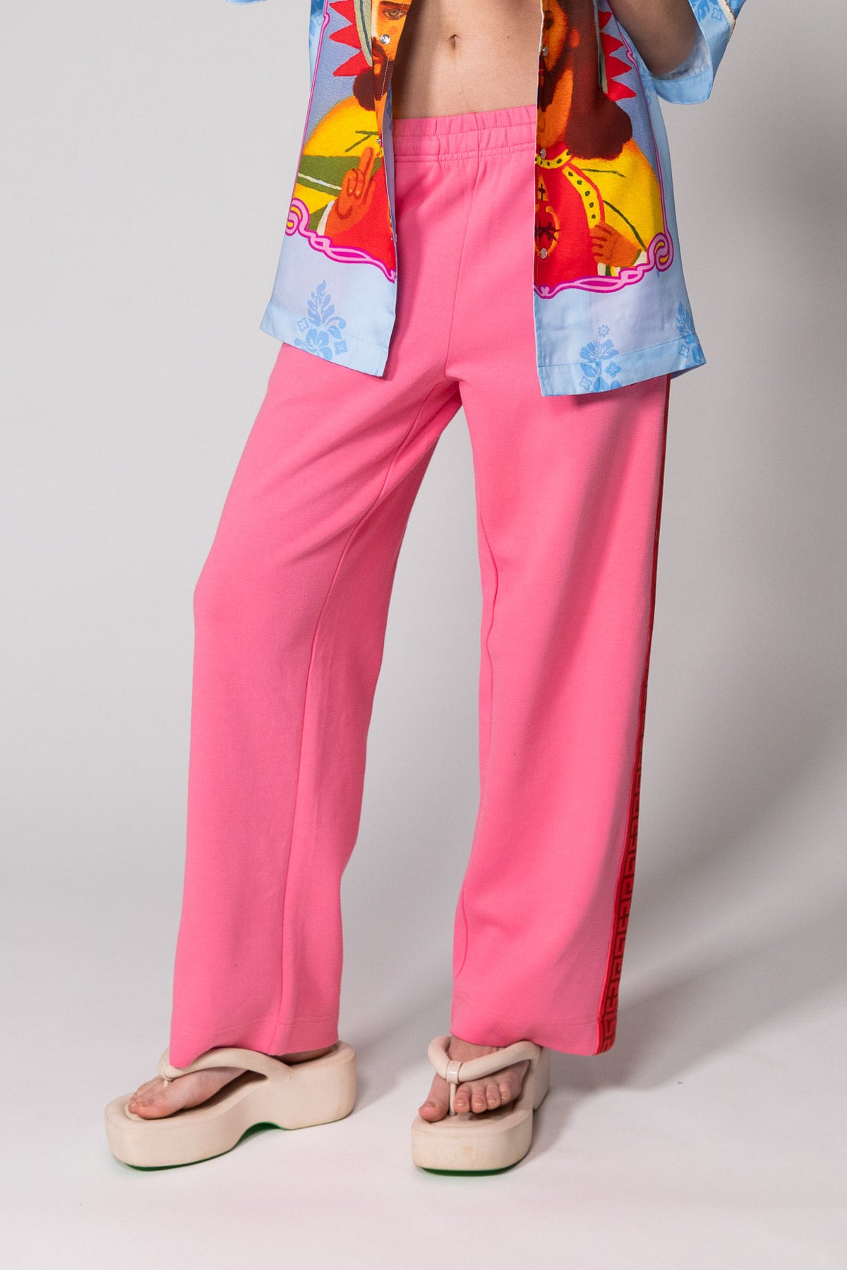 Pink Geo Track Pants